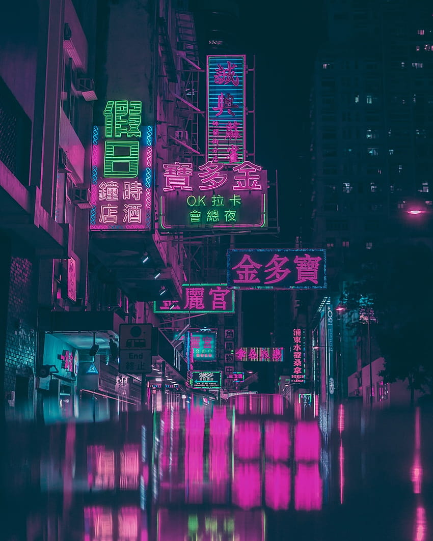 Neon Signs, Hong Kong , Hong Kong, neon district HD phone wallpaper