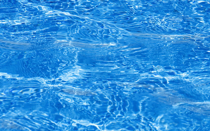 Blaue Wassertextur, Makro, wellige Wassertexturen, Blau, Poolwassertextur HD-Hintergrundbild