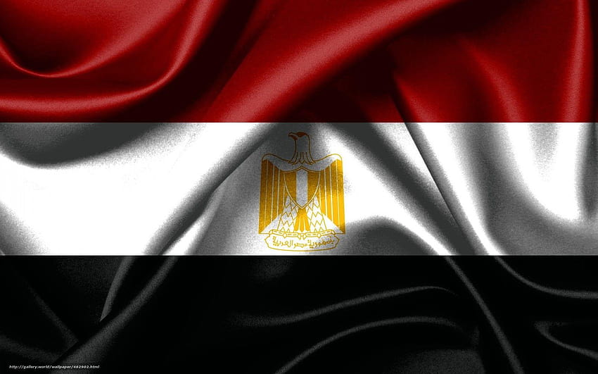flag, Egypt, coat of arms, egypt flag HD wallpaper