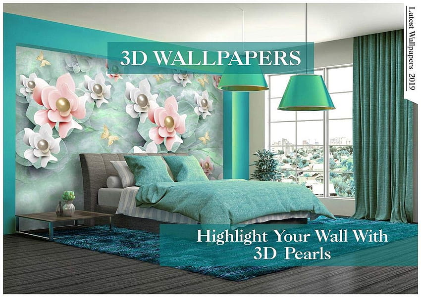Ghar Décor Customized Pink Beautiful Flower European Style Decorative 3D : Amazon.in: Home Improvement HD wallpaper