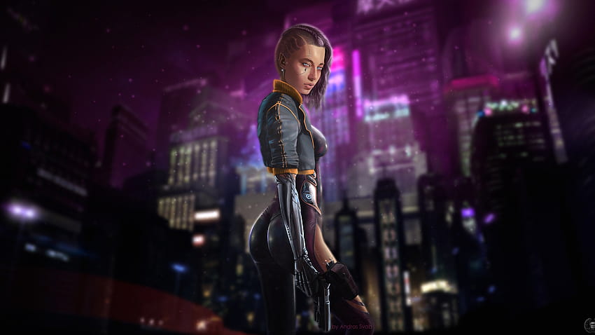 Cyberpunk Girl In Neon Mode, cyberpunk, scifi, artist, artwork, digital-art,  HD wallpaper