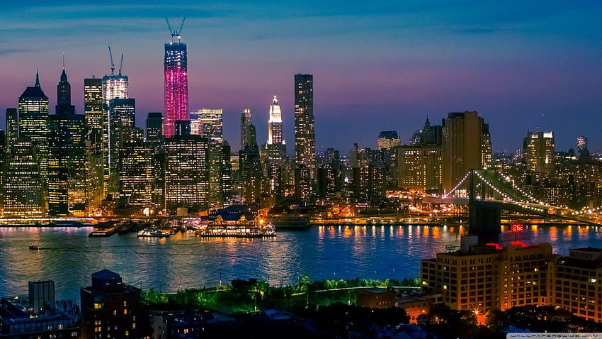 New York City At Night Lights ❤ para, nova york à noite papel de parede HD