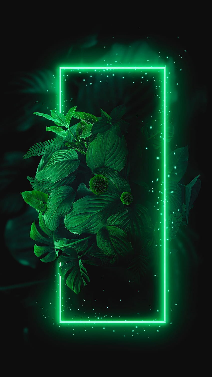 Portal To The Green World, estetica verde neon Sfondo del telefono HD