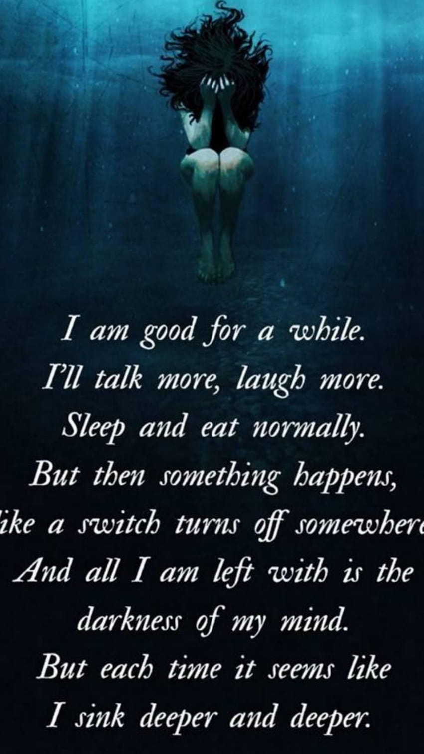 Depression Quotes by Cat_Icey, swimming quotes HD phone wallpaper