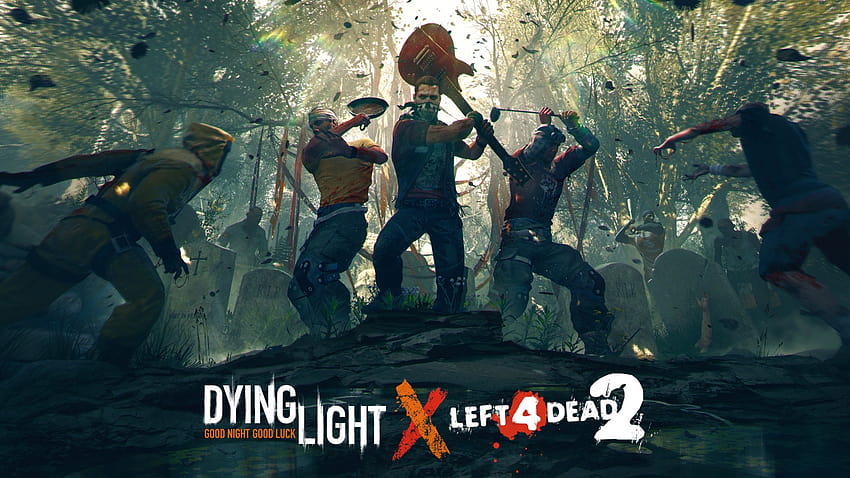 Left 4 Dead 2 rianimato dalla collaborazione di Dying Light: porta l'apocalisse, nella sopravvivenza degli zombi morti 2 Sfondo HD
