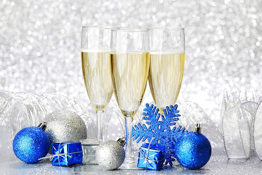 Christmas, balls, glasses, xmas, merry christmas, Happy New Year, Champagne, magic christmas, new year ::, new year champagne HD wallpaper