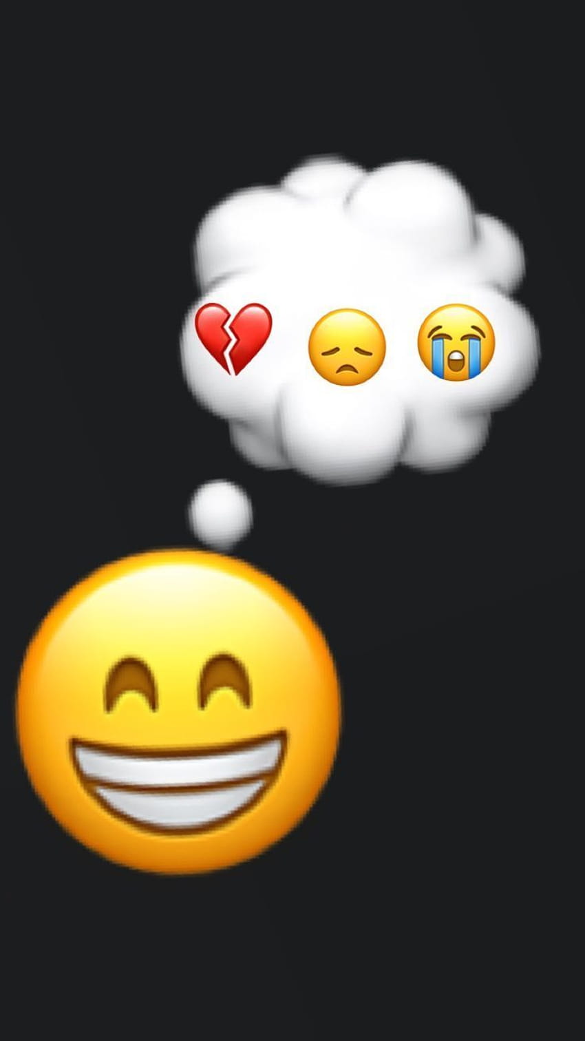 Emoji Bahagia Dan Sedih Tertekan wallpaper ponsel HD