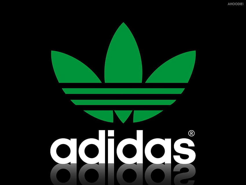 1 logotipo verde de Adidas, logotipo verde fondo de pantalla