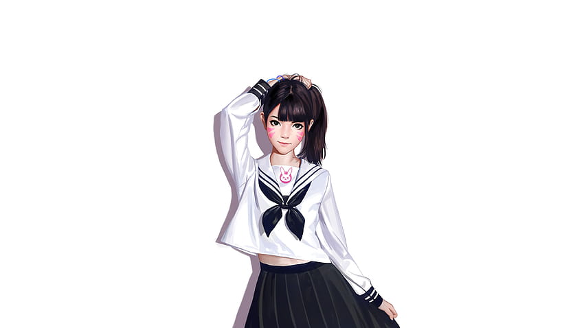 Dva As School Girl, Games, Backgrounds, popular girl in school HD wallpaper