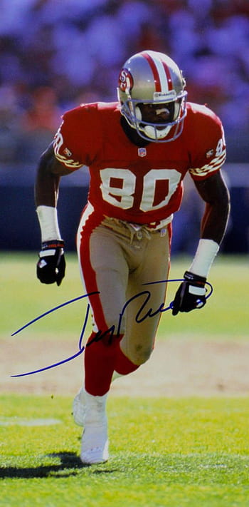 San Francisco 49ers Jerry Rice Wide Receiver NFL Football Art 8x10 to 48x36  Art Print