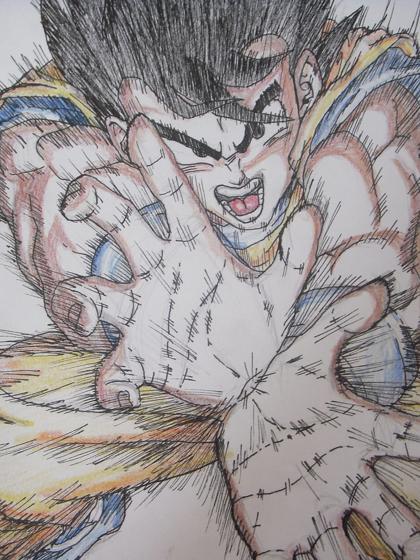 Goku Kamehameha drawing - goku black drawing - goku art fan 