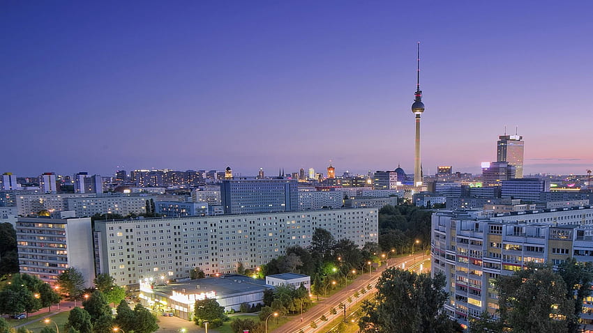 2560x1440 Berlin, City, Roads, Houses, night ..., berlin city HD wallpaper