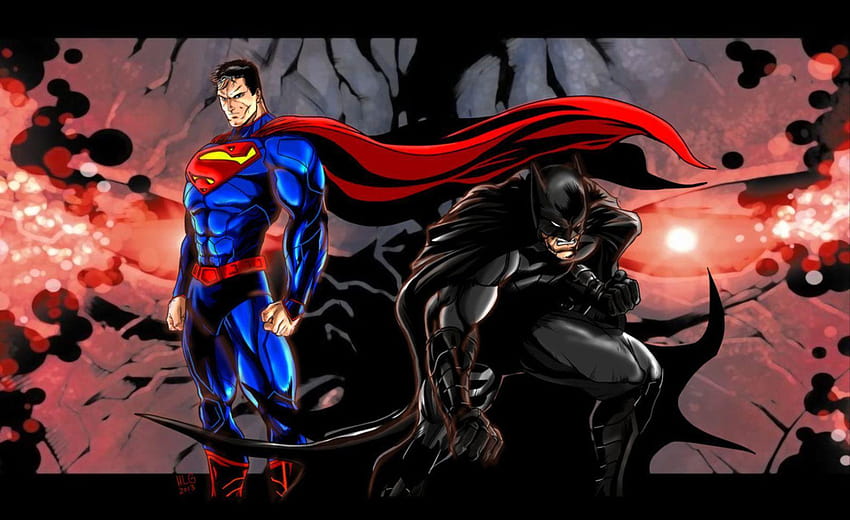 Superman Batman Group, superman cartoon HD wallpaper