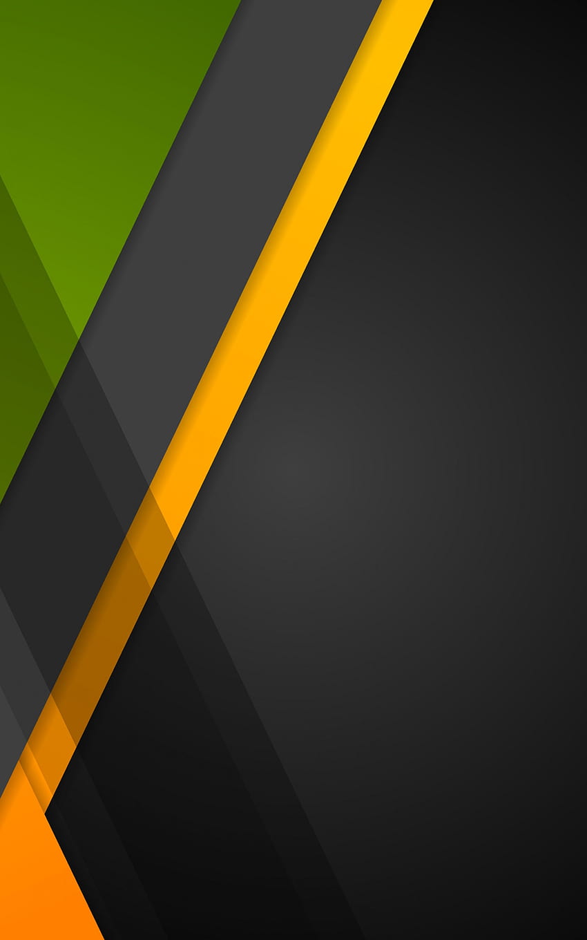 Зелен Черен Оранжев Фон Дизайн Абстрактна Геометрия Ултра Телефон Геометричен, оранжево черен HD тапет за телефон