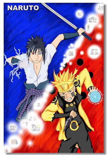 Athah Anime Boruto Sarada Uchiha Naruto Uzumaki 13*19 inches Wall