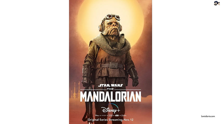 Disney + Star Wars serisi The Mandalorian'dan bilinmeyen bir karakter posteri HD duvar kağıdı
