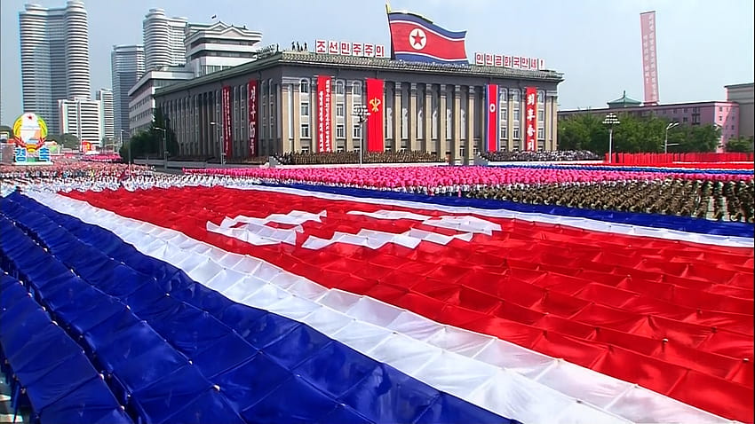 Nordkorea: Die Lüge eines neuen Koreakrieges, Nordkorea-Flagge HD-Hintergrundbild