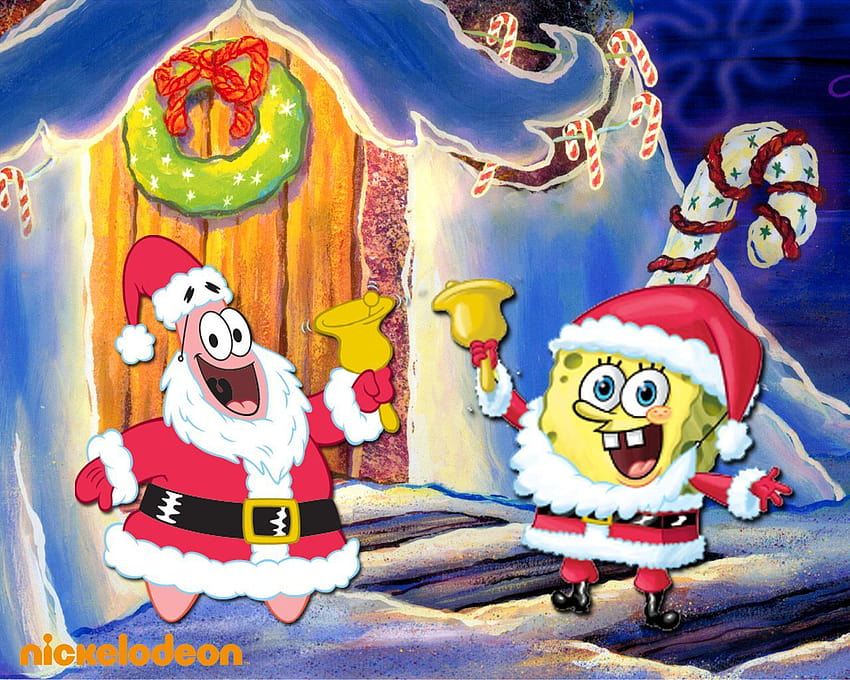 Spongebob Christmas, sponegbob christmas HD wallpaper