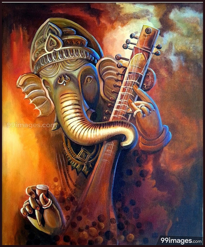 Ganesha Painting, modern art ganesha HD phone wallpaper | Pxfuel