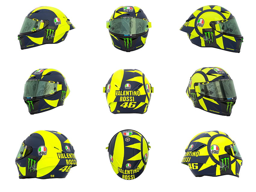 Valentino Rossi's 2018 AGV Pista GP R Helmet Unveiled In Qatar, agv helmet HD wallpaper