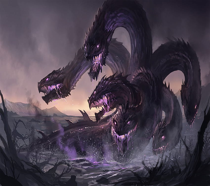 Hydra Dragon, greek myth hydra HD wallpaper