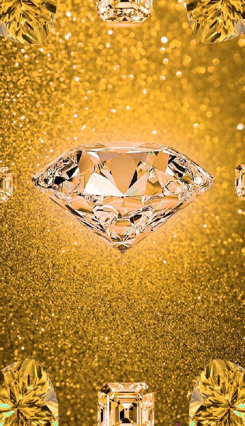 Лиза Грийн върху скъпоценни камъни и бижута, златен диамант HD тапет за телефон