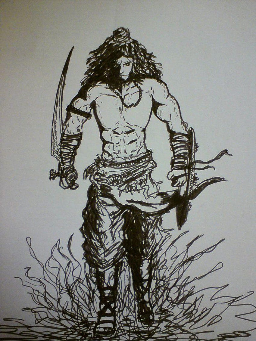 Lord Shiva Pen Sketch by Nikhilraj94 on DeviantArt