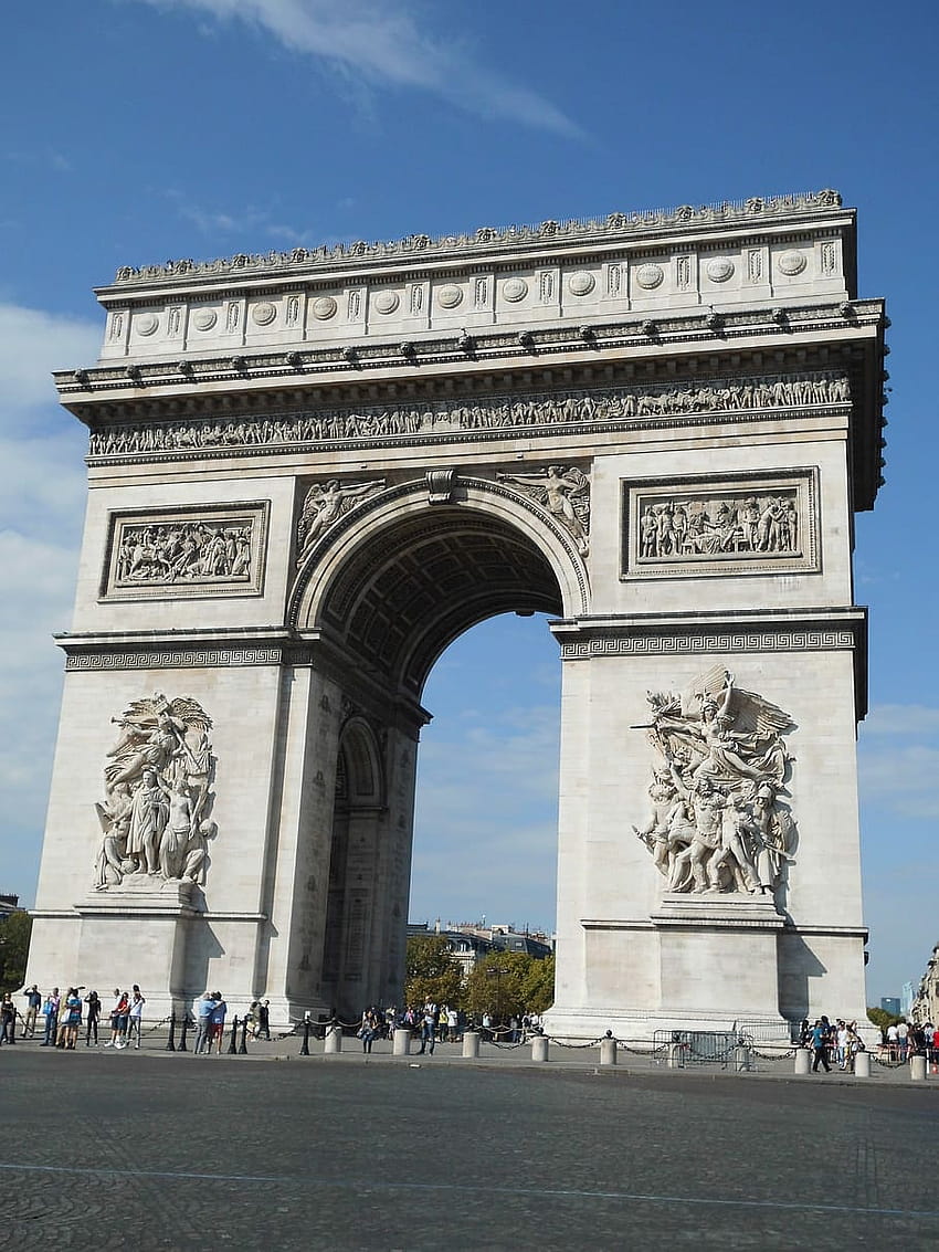 : Триумфалната арка, Париж, забележителности, шампиони, триумфалната арка в Париж HD тапет за телефон
