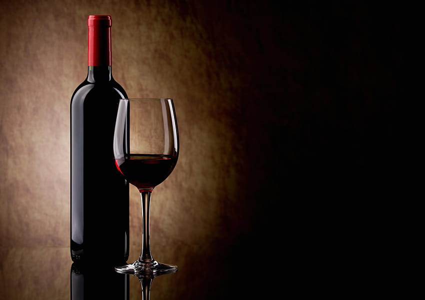 Red Wine Glass And Bottle, wine bottle HD wallpaper