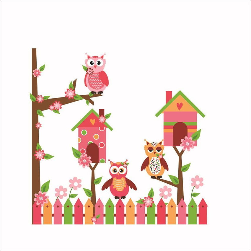 Creative Owl House Cartoon Decals Stickers Wall Sticker For Kids, owl kartun HD phone wallpaper