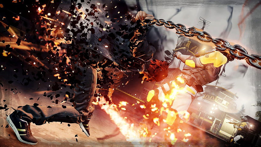 Delsin fighting with Chains, inFAMOUS Second Son HD wallpaper