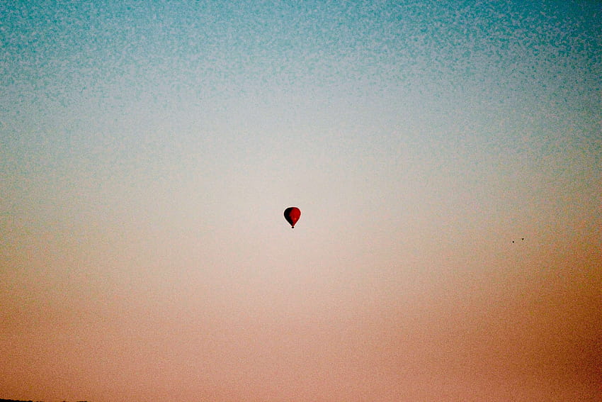 580222 sozinho, balão, balão de ar quente, vida, solitário, minimalismo, minimalista, outono de balão de ar quente papel de parede HD