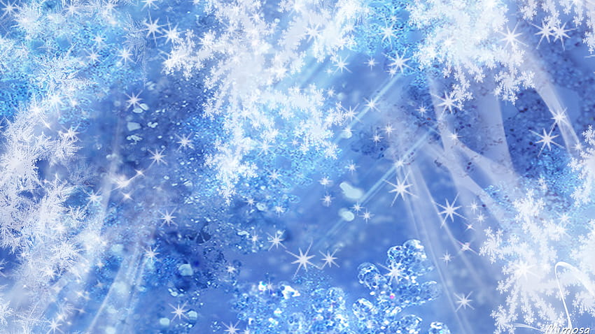 Artistic Blue Christmas Frost Gradient Star HD wallpaper