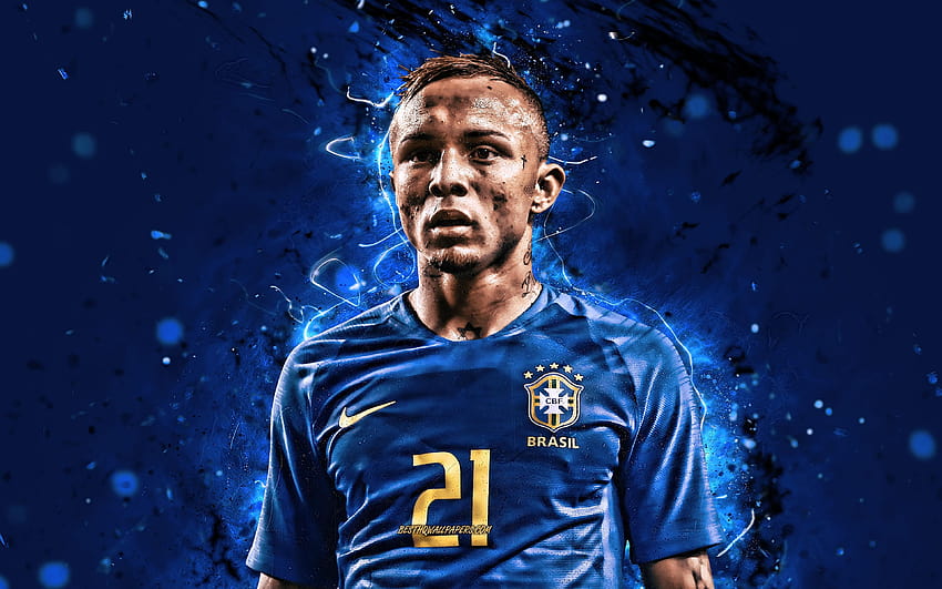 Everton, blue uniform, Brazil, everton cebolinha HD wallpaper