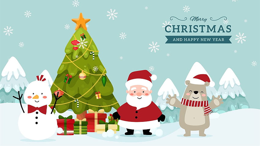 20 Feliz Navidad, árbol de dibujos animados de Navidad fondo de pantalla |  Pxfuel