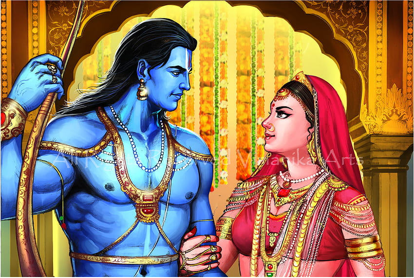 Ram-Sita-Hochzeit, Ramayana, die Legende von Prinz Rama HD-Hintergrundbild