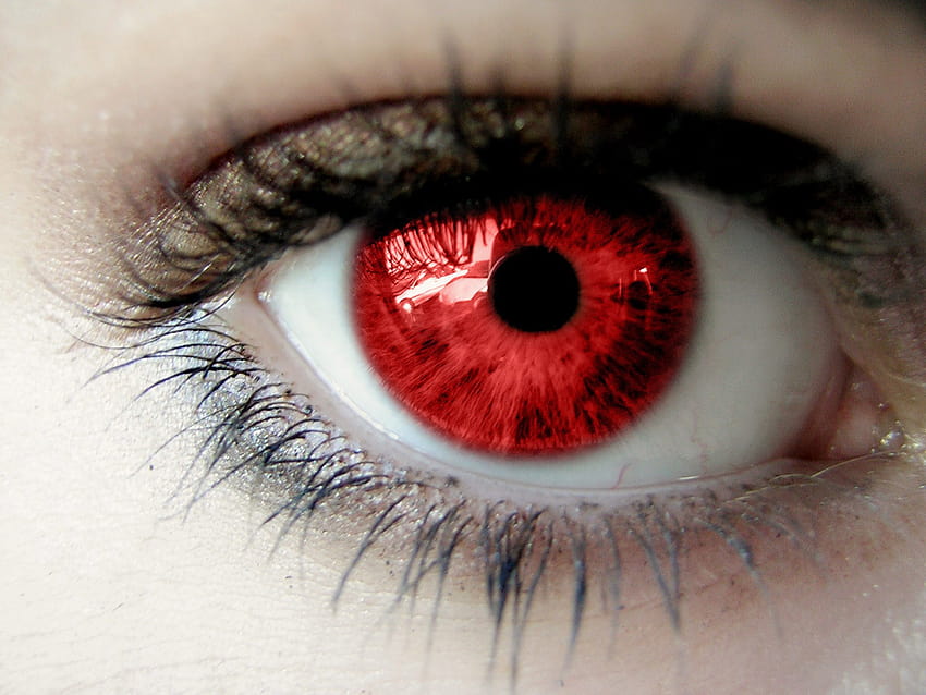 червени очи око, 1600x1200, червена зеница HD тапет