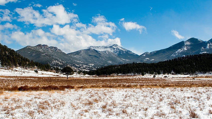 Планински зимен пейзаж, 1920x1080 зимен пейзаж HD тапет