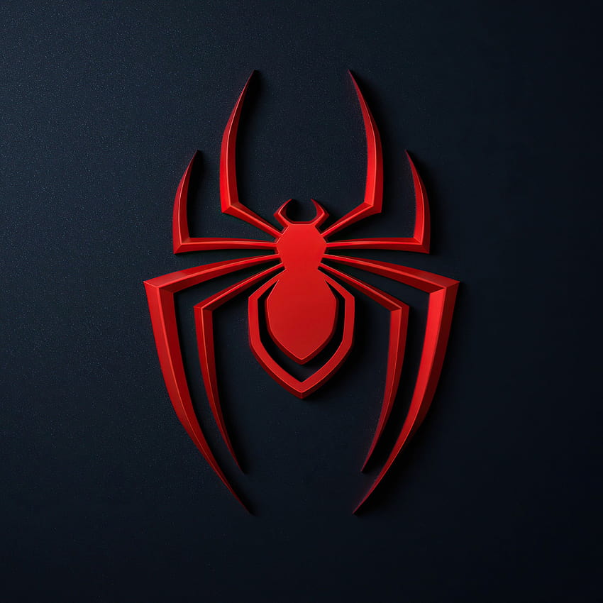 red Spider logo, miles morales spider man HD phone wallpaper
