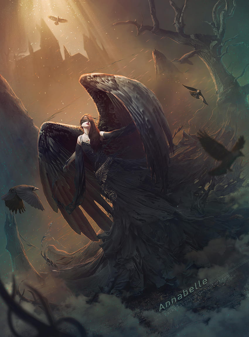 Angel, Darkness, Digital art, Fantasy, angel art HD phone wallpaper