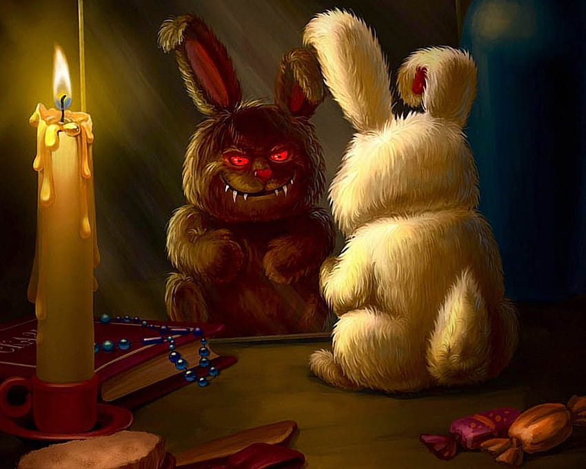 Monsters Possessed Demon Rabbit HD wallpaper