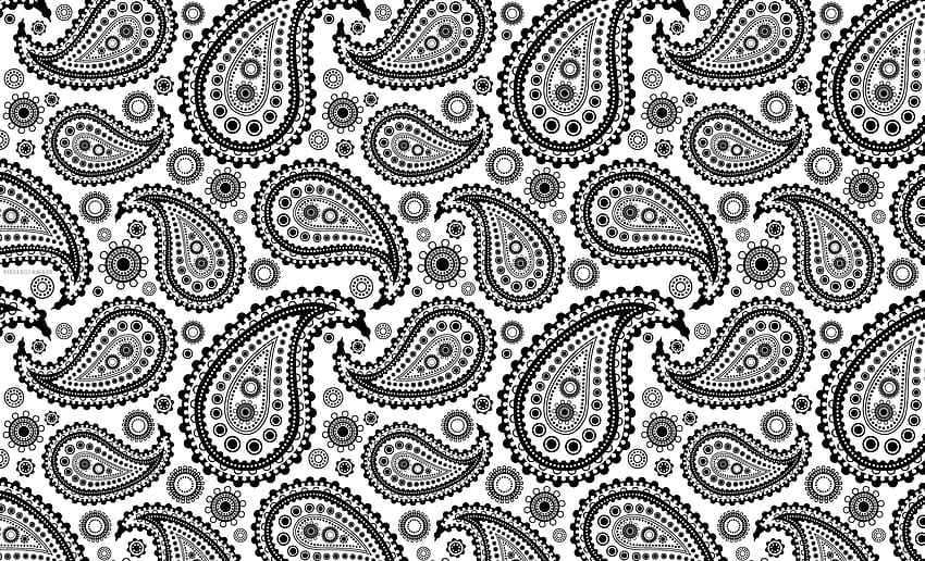 흑백 페이즐리 반다나 패턴, 크립 반다나 HD 월페이퍼