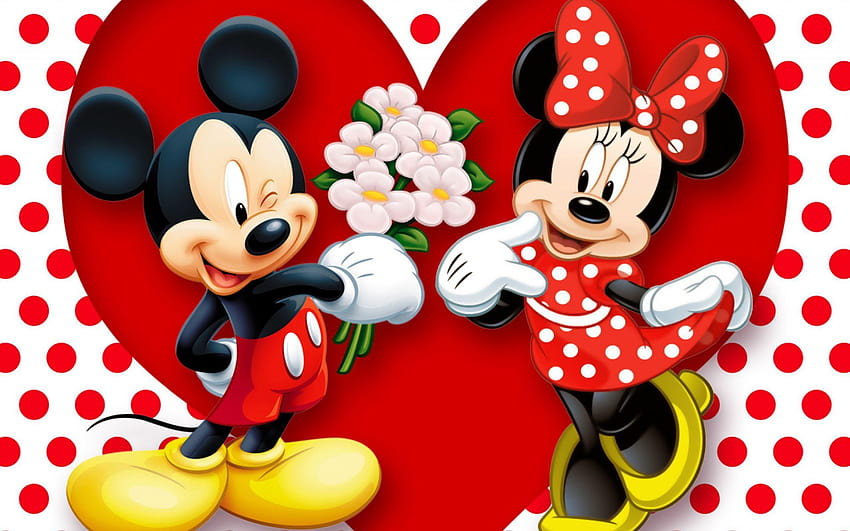 Mickey Mouse and Minnie in Love, mickey mouse valentines day HD wallpaper |  Pxfuel