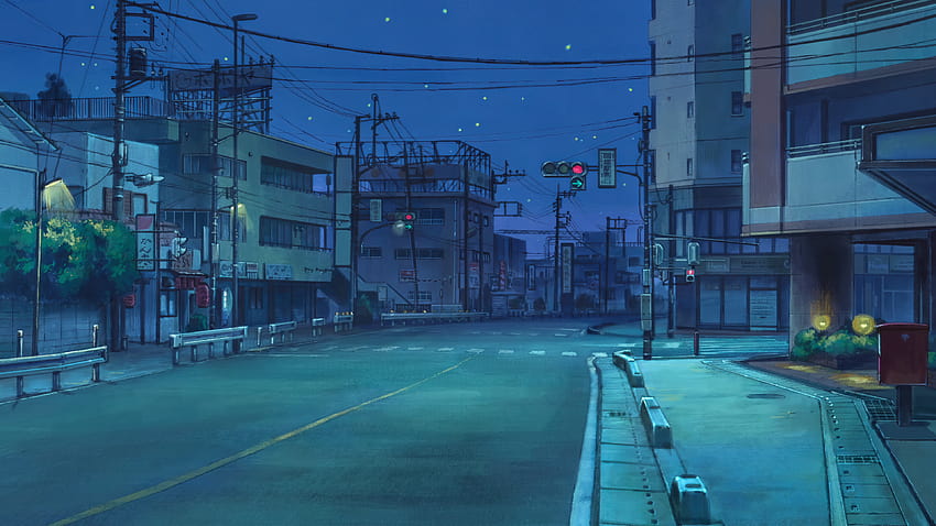 Empty Night Street, park anime night HD wallpaper | Pxfuel