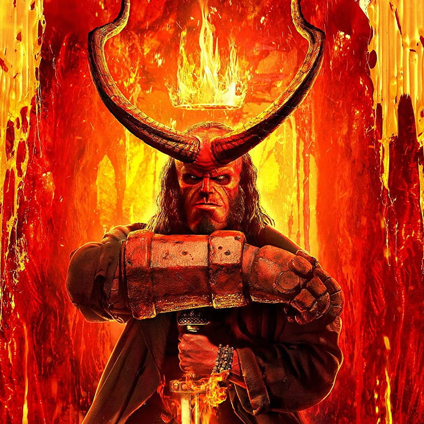 Crown Demons Horns Hellboy 2019 Fire HD phone wallpaper