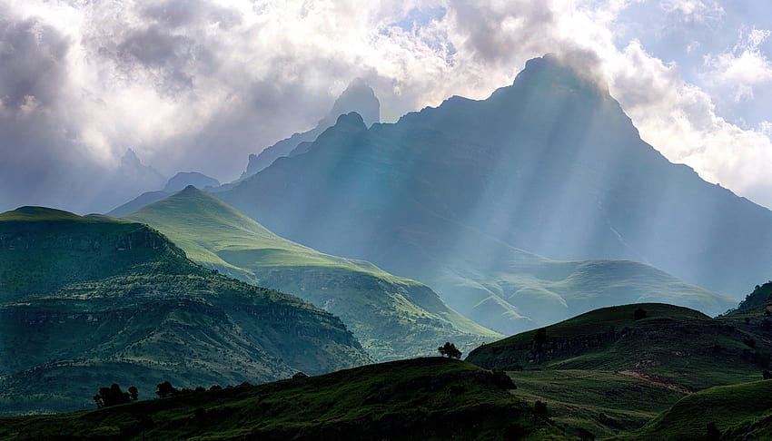 South Africa, Drakensberg, Africa, clouds HD wallpaper