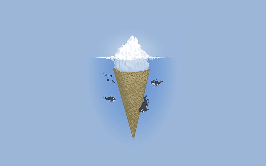 2560x1600 ocean, iceberg, minimalism, killer, minimalist ocean HD wallpaper