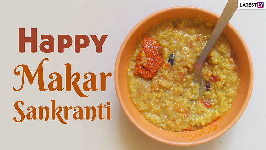 Khici Sankranti 2021 & Grüße: Teilen Sie Uttarayan-Wünsche und Zitate mit Khici-ern, während Sie dieses einfache Rezept des glückverheißenden Essens auf Makar Sankranti ausprobieren HD-Hintergrundbild