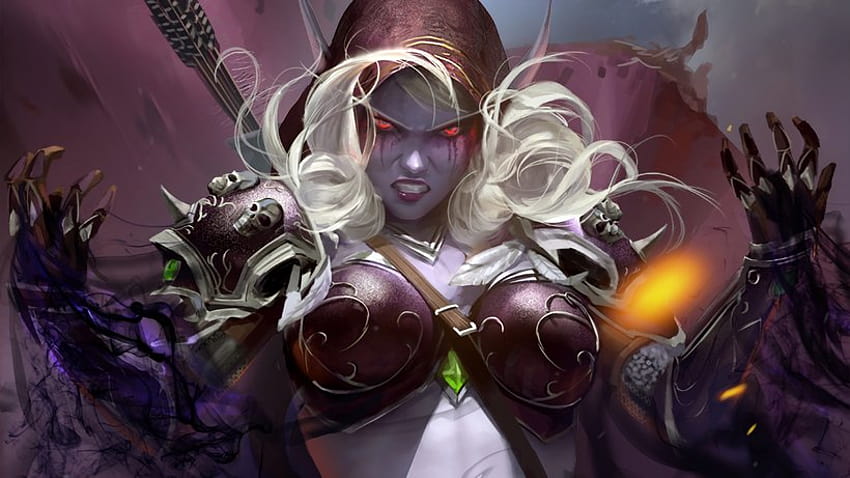 Sylvanas Coursevent reine banshee World of Warcraft: Battle for Azeroth Fond d'écran HD
