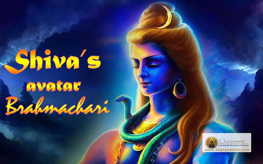 Shiva's avatar Brahmachari awesome lighting effects 3d, shiva name 3d HD  wallpaper | Pxfuel